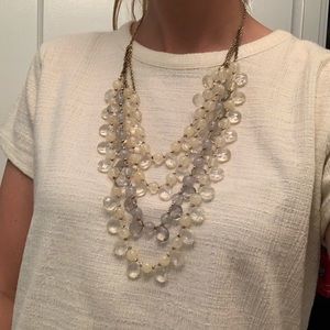 Anthropologie beaded three tier necklace
